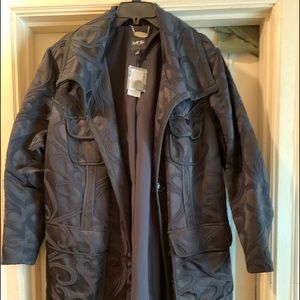 Deep navy blue trench